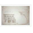 thumbnail image 2 of Historic Framed Print, [United States Capitol, Washington, D.C. Entrance, House of Representatives - plan, elevation, section, detail] - 4, 17-7/8" x 21-7/8", 2 of 9
