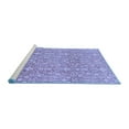thumbnail image 2 of Ahgly Company Machine Washable Indoor Round Abstract Blue Modern Area Rugs, 6' Round, 2 of 4
