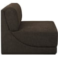 thumbnail image 5 of Meridian Furniture Ollie Brown Boucle Fabric Armless, 5 of 7