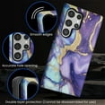 thumbnail image 3 of FKBRCL4U Compatible with Samsung Galaxy S23 Ultra Case Alcohol Ink Purple Golden Marble Pattern for Girl Full Body Design Soft Silicone Drop Shock Scratch Protection, 3 of 7