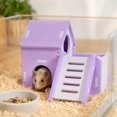 thumbnail image 6 of Two-Layer Small Animal Castle with Stairs, Hamster Sleeping House Nest, Guinea Pig Hideout Exercise Toy(6Inch,Purple), 6 of 6