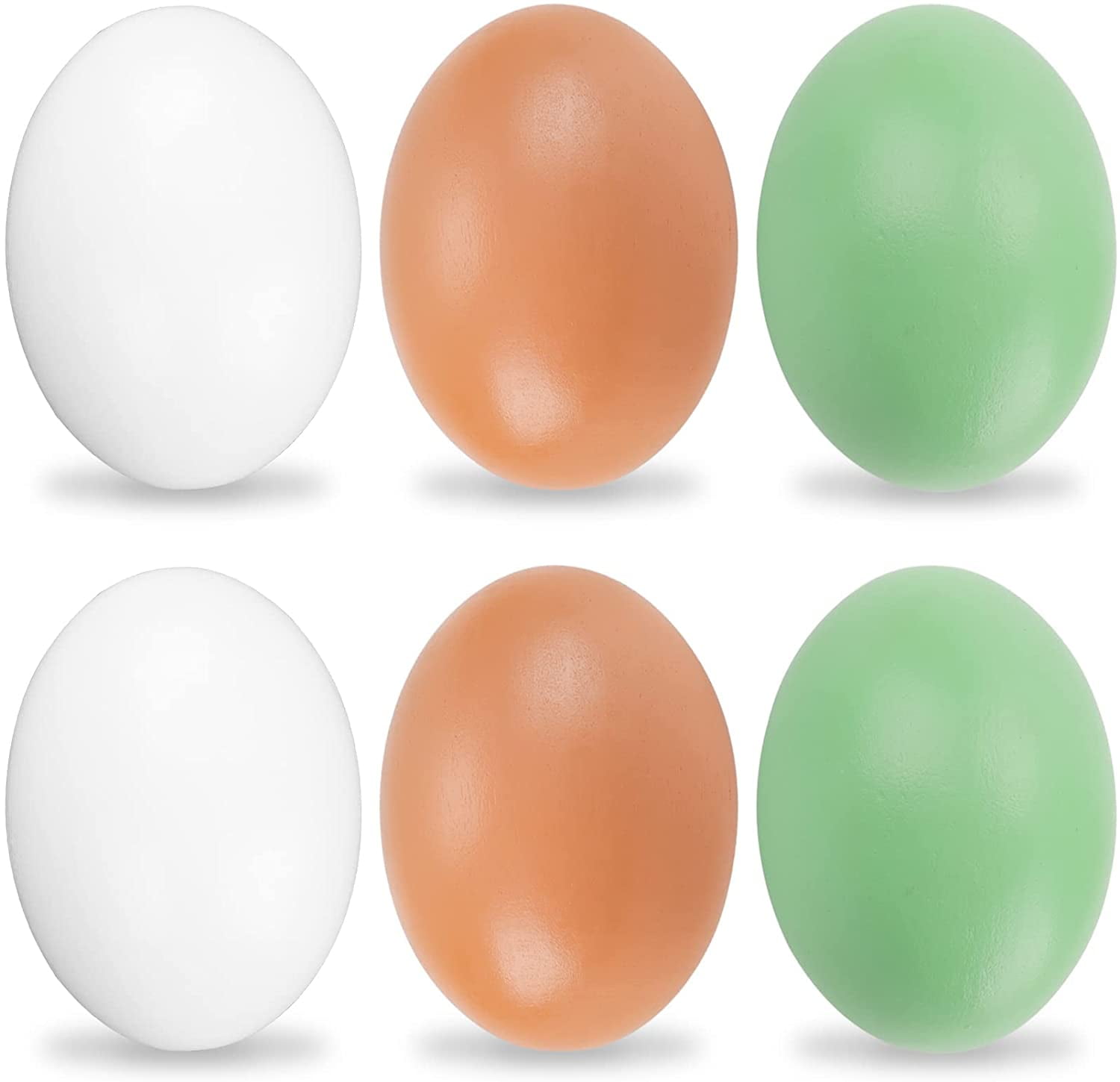 Wooden Fake Chicken Eggs, 6PCS Wood Eggs for Encouraging Hens to Lay