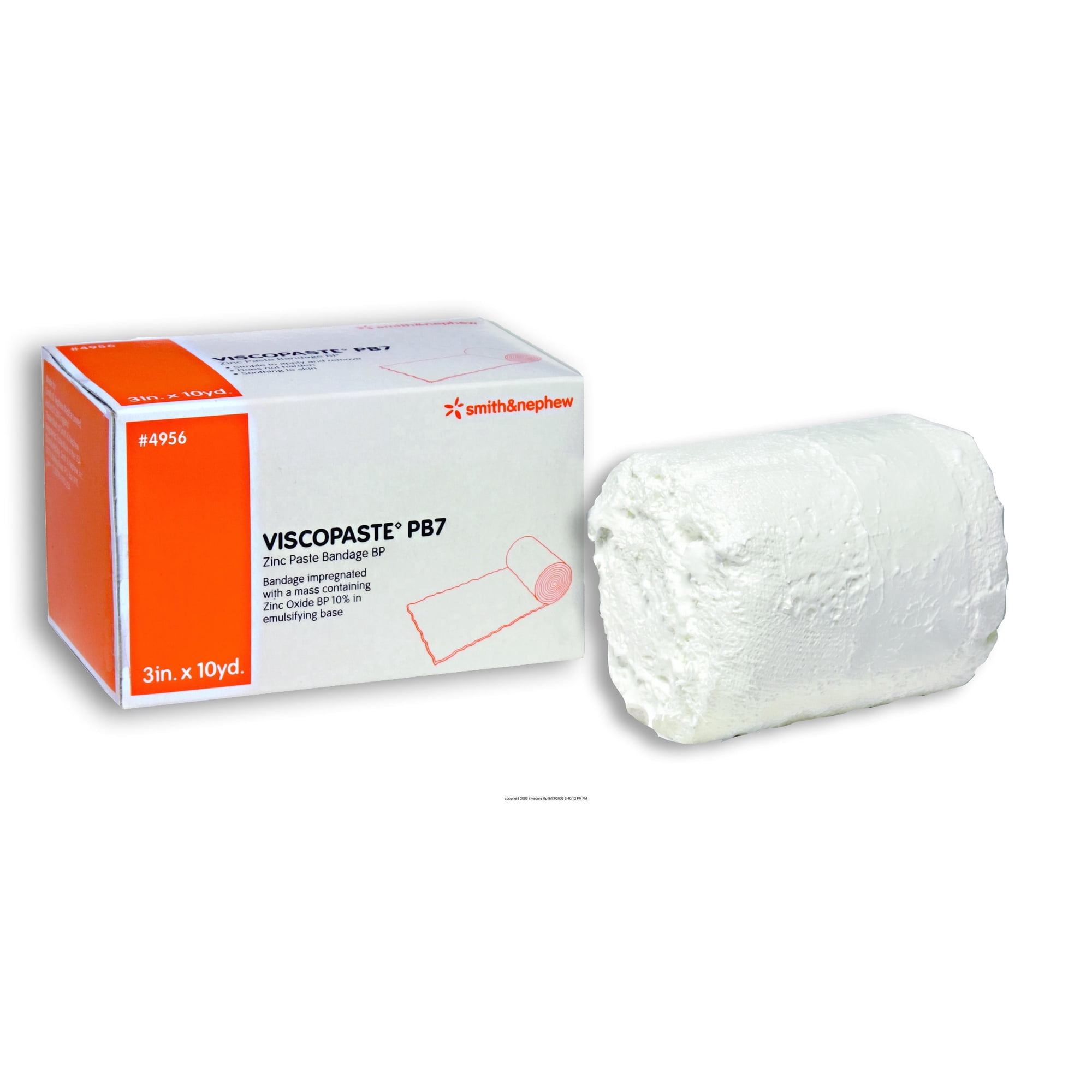 Viscopaste PB7 Impregnated Dressing 3 Inch X 10 Yard Open Weave Fabric Zinc Paste, 4956 - EACH