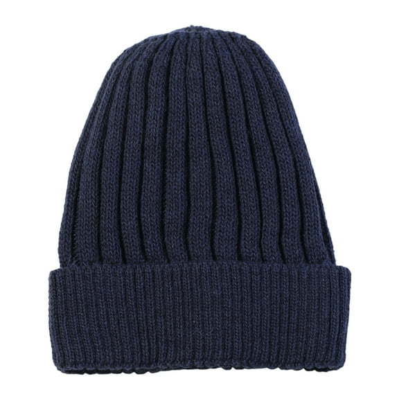 GROFRY Knitted Hat Comfortable Cold-proof Solid Color Women Men Winter Outdoor Beanie Cap for Daily Life