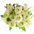 thumbnail image 2 of Green Artificial Peony Bouquet Lifelike No Fade Flowers for Wedding Table Centerpiece Decor, by Bradem, 2 of 8