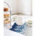 thumbnail image 4 of Nautical Anchor Navy Blue Kitchen Dish Towels for Drying Dishes Set of 3, Coastal Ocean Ombre Striped Waffle Weave Microfiber Hand Tea Bathroom Towels Quick Dry & Absorbent Towel 12x12, 4 of 7