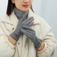 thumbnail image 3 of Women's Winter Thermal Touchscreen Gloves Windproof Velvet Slim Fit One Size, 3 of 5