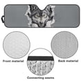 thumbnail image 6 of Uorisanigo Windshield Sun Shade for Jeep Wrangler JK JKU JL JLU 1997-2024,Cool Wolf Print Window Sun Visor for UV Rays & Heat Protection,Windshield Sunshade,Easy to Install and Store, 6 of 7