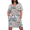 thumbnail image 1 of Vestido gris de bolsillo suelto de jardín japonés, ropa de mujer, vestidos para fiesta de boda, 1 of 7