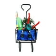 thumbnail image 4 of Folding Wagon Cart, Garden/Shopping/Beach Utility Cart (Blue), 4 of 9