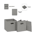 thumbnail image 3 of 4 Piezas Caja Almacenamiento Organizadoras De Tela Plegables BELUG Negro, 3 of 6