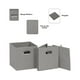 thumbnail image 3 of 4 Piezas Caja Almacenamiento Organizadoras De Tela Plegables BELUG Negro, 3 of 6