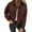 Brown, variant on Women's Corduroy Button Down Shacket, Casual Hooded Jacket with Front Pockets, Soft Ribbed Fabric Button Front Coat, Relaxed Fit Corduroy Outerwear for Women, Trendy 2025 Fall and Winter Jacket Blue