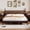Walnut + Wood + King, variant on King Size Wood Platform Bed with Gourd Shaped Headboard,Retro Style Platform Bed with Wooden Slat Support,Walnut