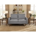 thumbnail image 4 of Saint Birch Upholstery Square Arms Poland Loveseat with Tapered Wood Legs - Gray, 4 of 13