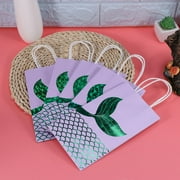 LOLIPPYY 12pcs Cartoon Paper Bags with Handles MultiColor Mermaid Design Shopping Candy Party Favors 12.5 x 5.5 x 8.5in