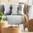 thumbnail image 5 of Ambesonne Retro Throw Pillow Cover 2 Pack, Antique King, 24", Black White, 5 of 5