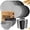 16pcs-gray black, variant on 16 PCS Wheat Straw Dinnerware Set Unbreakable Plates Bowls Cups, Lightweight Tableware Service for 4