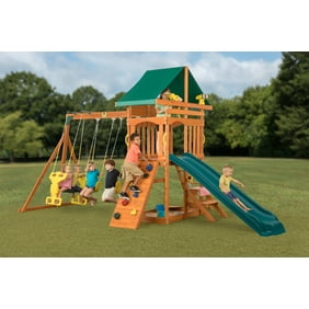 Backyard Discovery Prescott Cedar Wooden Swing Set - Backyard Discovery