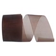 thumbnail image 1 of Reliant Ribbon 25621-705-40K 20.5 in. 50 Yards Chiffon Mono Sheer Ribbon, Chocolate Brown, 1 of 1