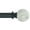 Black, variant on MERIVILLE 1-Inch Diameter Single Window Treatment Curtain Rod, Spanish White Marble Ball Finial, 48-inch to 84-inch Adjustable, Gunmetal