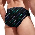 thumbnail image 3 of Gubotare Mens Brief Swimsuit Mens Low Rise Swimwear Bikini Briefs Beach Swimsuit (Black,L), 3 of 4