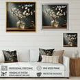 thumbnail image 4 of Designart "Sepia-Toned Nostalgia In Orchid Vase I" Orchids Floater Framed Canvas Art Print, 4 of 5