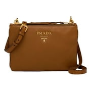Prada Brown Vitello Phenix Leather Crossbody 1BH046
