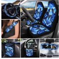 thumbnail image 2 of HUISEFOR Sea Turtle Car Seat Cover Full Set Suitable for Most Cars SUV Steering Wheel Cover Seat Belt Cover Garbage Can Air Vent Storage Bag Rear View Mirror Cover Car Coasters, 2 of 7