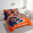 thumbnail image 3 of Feelyou Rugby Helmet Twin Bedding Sets 7-Piece, American Sports Bedding Comforter Set, Football Soccer Sheet Sets, Breathable Bedroom Decorative, 3 of 7
