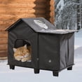 thumbnail image 1 of Casa para gatos, suministros para exteriores, protección, cómoda y cálida para el invierno, tela Oxford, regalos para exteriores, cama multiusos para, 1 of 8