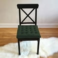 thumbnail image 5 of My Infinity Store 16" Plush Square Tufted Chair Pad/Cushions Tie-Backs (Darkest Green, 1 Piece), 5 of 5