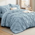thumbnail image 1 of Juego de edredón Bedsure Queen, azul claro, 7 piezas, regalo de Navidad, 1 of 9