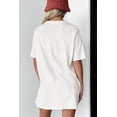 thumbnail image 3 of Women's White Short Sleeve Basic Tunic T-Shirt, 3 of 6