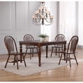 thumbnail image 3 of Andrews 7PC 58-76" Rectangle Butterfly Extendable Dining Set Chestnut Brown Wood, 3 of 7