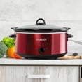 thumbnail image 5 of Crock-Pot Grande, 7 Cuartos de Capacidad, Versátil, Eléctrica, Olla de Cocción Lenta, Aparato de Cocina para Cocinar en Casa con Tazón de Cerámica Extraíble, Rojo, 5 of 5