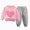 A15-Pink, variant on Girls Outfit Set Cute Flower Print Long Sleeved Sweatshirt Pants 2Pcs Set for 6-24 Months 2T 3T 4T 5T 6T Children Sky Blue,7-8 Years