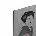 thumbnail image 2 of Luxe Metal Art 'Geisha Starring' by Pechane, Metal Wall Art, 12"x16", 2 of 9