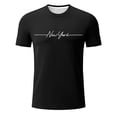 thumbnail image 2 of Graphic City Skyline Letter Print Short Sleeve Crewneck Tee Casual Summer Outfits Daily Wear Men T Shirts Comfy Tee Tshirts for Boys, 2 of 2