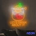 thumbnail image 5 of Handmadetneonsign Let’s Drink About It Neon Sign, Cocktail Led Sign, Cocktail Bar Decor 92581, 5 of 5