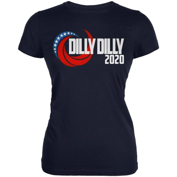 Presidential Election 2020 Dilly Dilly Swoosh Funny Juniors Soft T Shirt Navy SM