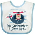 thumbnail image 3 of Inktastic My Godmother Loves Me Boys Boys Baby Bib, 3 of 4