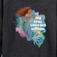 thumbnail image 3 of Disney - The Little Mermaid - My True Voice Lies Within - Women's Lightweight French Terry Long Sleeve Shirt, 3 of 5