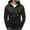 Black, variant on HWRETIE New Men's Hoody Zipper Slim Hoodies Sweatshirts Pullover Coat Jacket Black S
