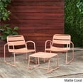 thumbnail image 4 of Noble House Cowan 3 Piece Outdoor Conversation Set in Matte Coral, 4 of 18