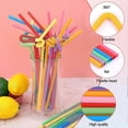 thumbnail image 4 of Disposable Colorful Drinking Straws, 13inch Flexible Straws, Random Colors Extra Long Straws Party Decorations, 4 of 5