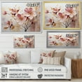 thumbnail image 4 of Designart "Fusion Of Pink, Beige, And Black Floral Waves" Abstract Shapes Floater Framed Wall Decor, 4 of 5
