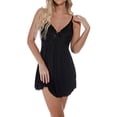 thumbnail image 3 of LilyLLL Womens Sleeveless V Neck Sleepwear Gown Lingerie Bralette Lace Pajamas Nightdress, 3 of 4
