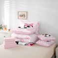 thumbnail image 6 of Manfei Cute Coquette Bowknot 7-Piece Twin Bedding,Modern Soccer Games Bedding Comforter Set,Pink Reversible, 6 of 7