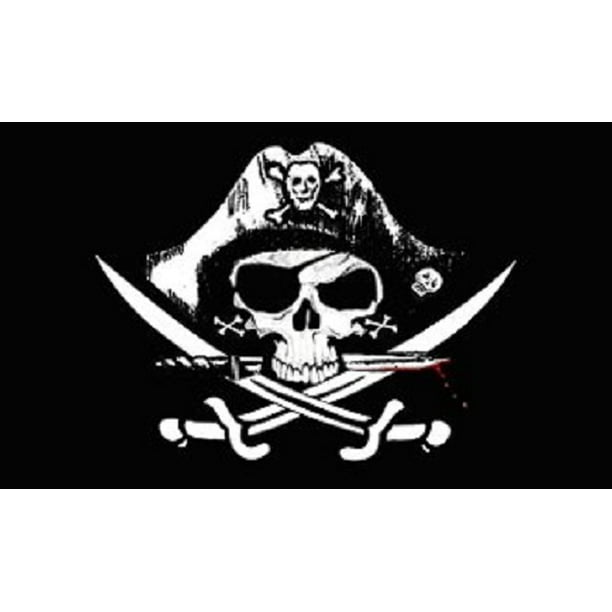 3x5 Deadman Chest Pirate Flag Tricorner Ship Banner Pennant New Jolly Roger Dead Walmart Com